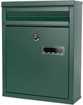 Letterboxes Mailbox Wall-Mounted Mail Boxes Community Postbox Letter Box Villa Letter Box Creative Villa Rainproof Retro Mailbox (Grey) (Green)