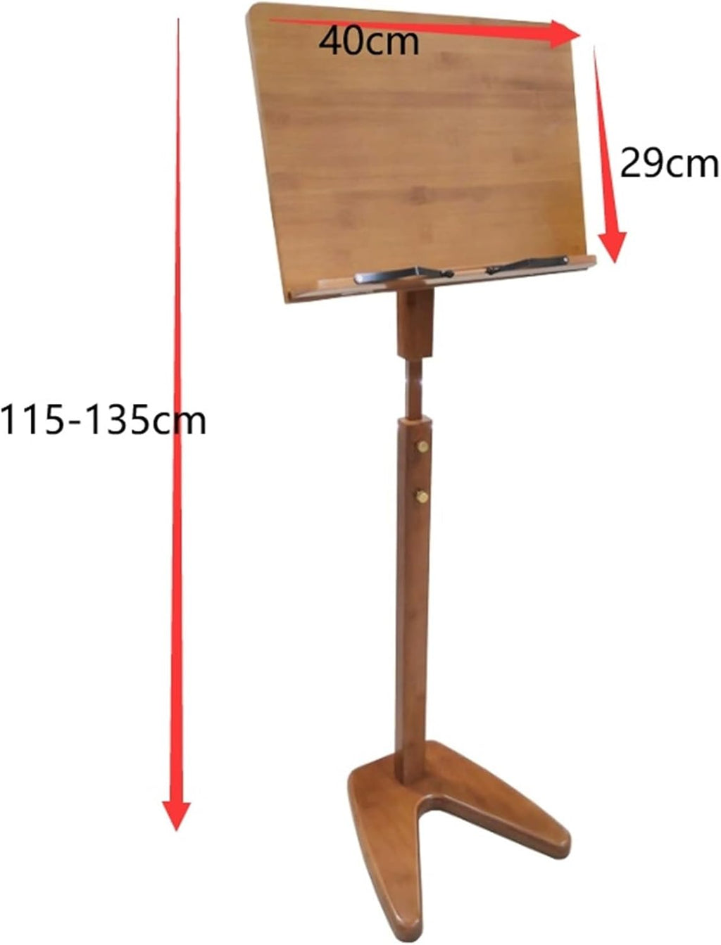 Sheet Music Stand Bamboo Music Stand Adjustable Height Suitable for Violin Guitarist Band Performance Music Stand Holder