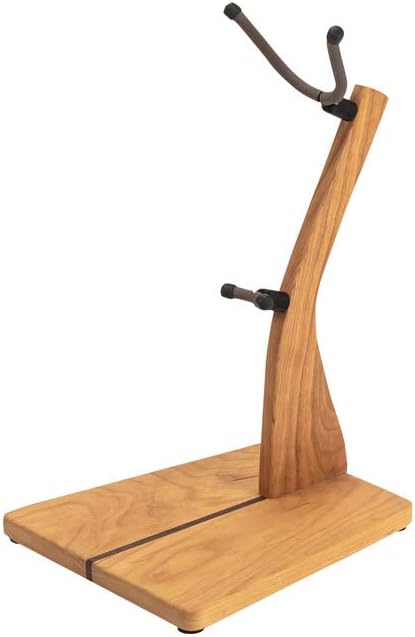 Zither Wooden Saxophone Stand - Handcrafted Solid Cherry Wood Floor Stands, Made in USA