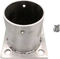 Post Base Anchor Kit Fence Pole Floor Flange with Bolts and Screws, Round Post Bases for Deck Porch Patio/Mailbox/Flag(140mm)