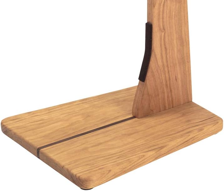 Zither Wooden Bass Guitar Stand - Handcrafted Solid Cherry Wood Floor Stands Best for Electric Bass Guitars, Made in USA