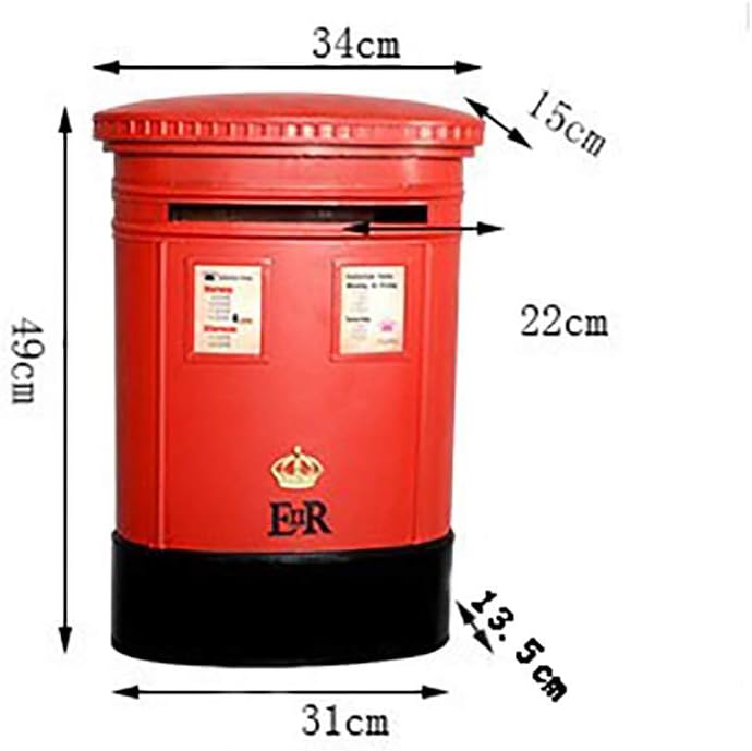 Letterboxes Mailbox Wall-Mounted Mail Boxes Community Postbox Letter Box Villa Letter Box Villa Retro Mailbox (Pink) (Orange)