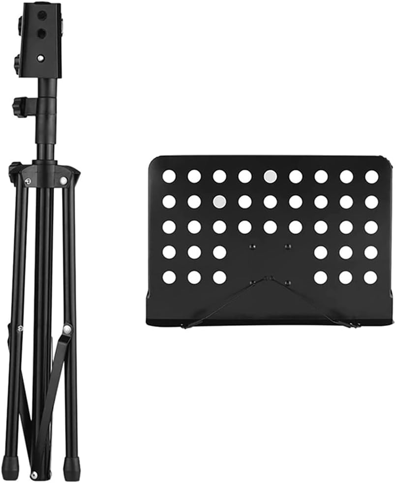 Music Stands Adjustable Height Music Holder Foldable Sheet Music Stands Violin Guitar Metal Book Holder for Travel School