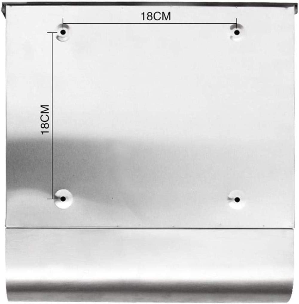 Mailbox Postbox Stainless Steel Room Wall Waterproof Suggestion Box Inbox Post