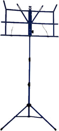 Sheet Music Stand, Lightweight Music Holder, Reinforced Folding Music Stands, Portable and Height-Adjustable, Sheet Music Folder & Clip Holder, for Guitar, Ukulele, Violin Players (Blue)