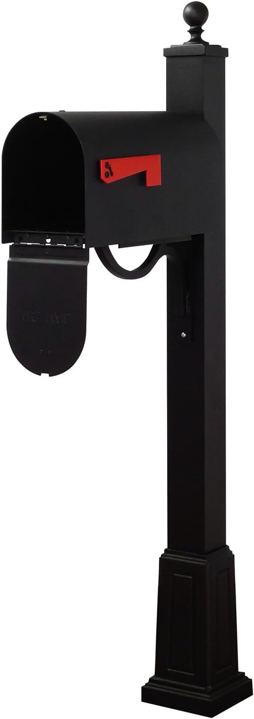 Special Lite Products Titan Steel Curbside Mailbox and Springfield Mailbox Post with Base
