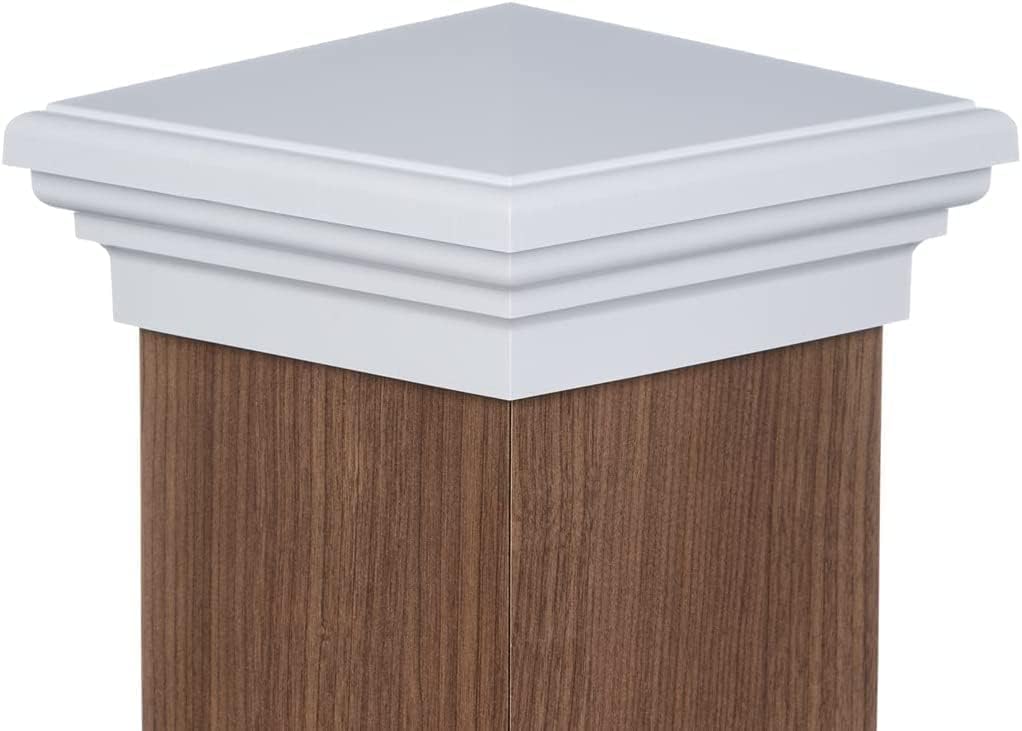 6x6 Pyramid Post caps (14-Pack) Fits Post Measuring 5.5'x5.5' up to 5.75'x5.75'. Made Out of UV Stable Polymer Longest Lasting 6x6 Deck Post Cap on Market. Made by Atlanta Post Caps (White)