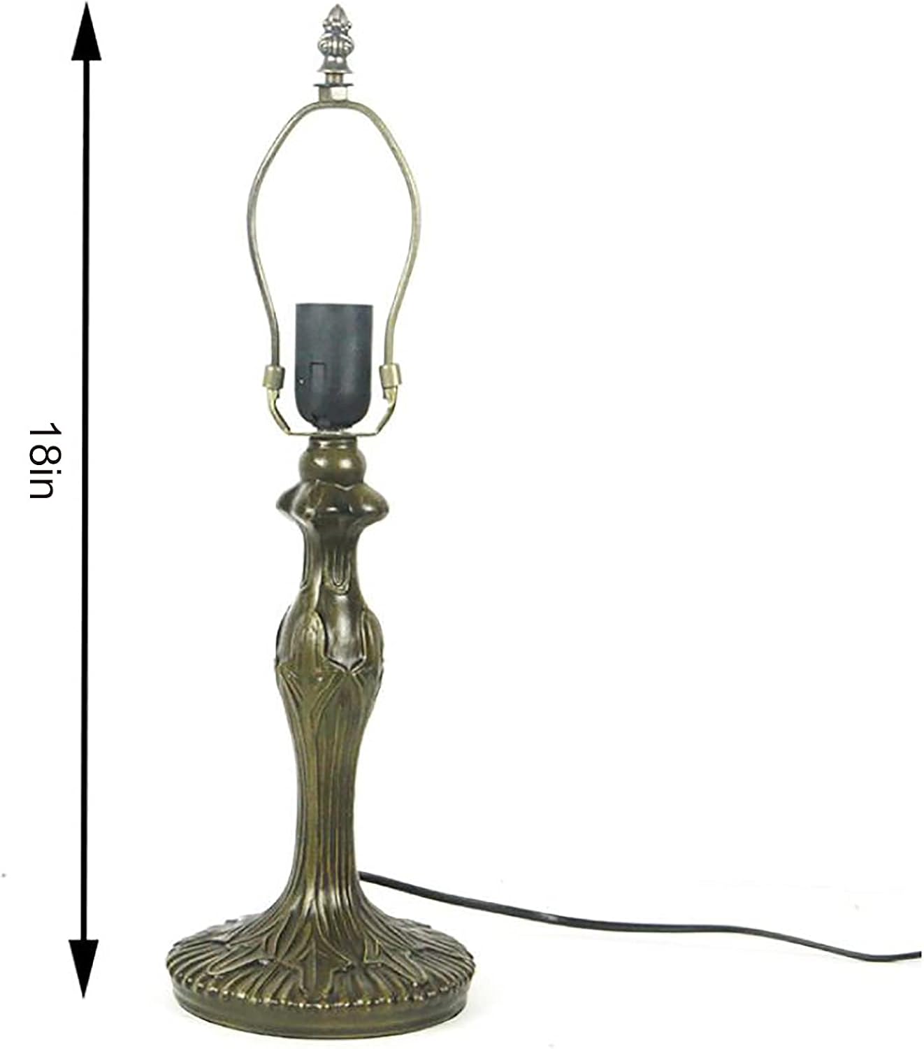 Tiffany Style Table Lamp Stained Glass Lamp Shade Purple Tulip Flower Reading Desk Light 12 Inches for Bedroom Study Living Room Office