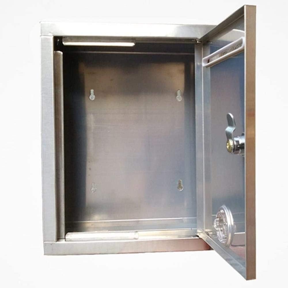 Mailbox Postbox Stainless Steel Letter Box Wall with Lock Suggestion Box Complaint Box Outdoor Waterproof