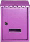 Wall Mount Mailbox Metal Mailbox, Mailboxes, Locking Mailbox, Wall Mount with Lock Mailboxes Hanging Post Box for Key Office Outdoor Garden