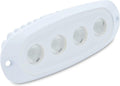 T-H Marine Oval Recessed Mount LED Spreader Light – Super Bright 4-Element Flood Deck Light for T-Top Enclosures – Powder Coated Aluminum Marine Deck Light – White, 5.875' x 1.75' x 1.625'