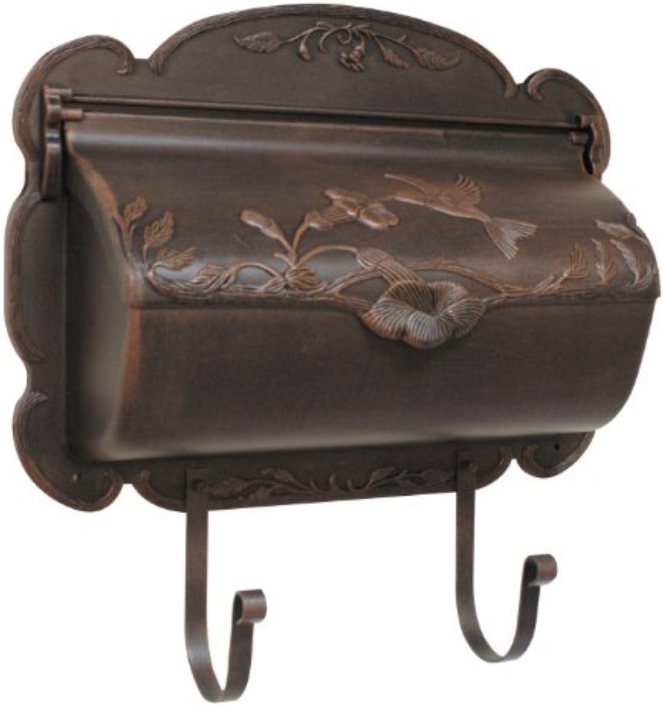 Special Lite Hummingbird Horizontal Wall Mount Mailbox - Copper Aluminum Mailbox for Wall Mount - SHB-1004-CP
