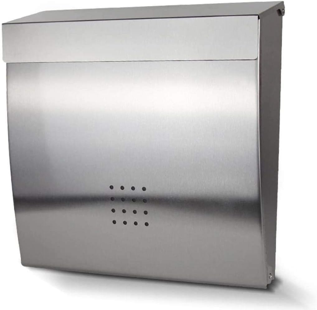 Mailbox Stainless Steel Postbox with Lock Letter Box Indoor and Outdoor Villa Wall-Mounted Creative Crafts