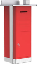Locking Steel Plate Mailbox Plastic Spraying Process Home Standing Mailboxes Top with Pen Holder Design Outdoor Rainproof Parcel Boxes