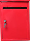 Security Mailboxes for Outside,Locking Wall Mount,Large Capacity Metal Postbox for Outdoor,10 x 4 x 14 Inches