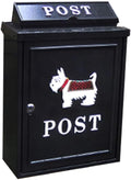 Post Boxes Wall Mounted Letter Boxes for Outside European Villa Outdoor Rainproof Mailbox, Postbox Pastoral Creative Letter Box with Waterproof Lid for Walls/Gates/Garages/Post Mailbox