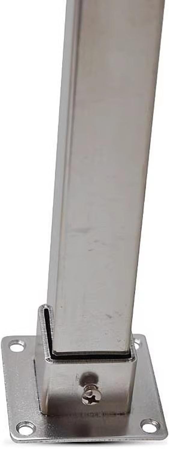 2 Pack Square Column Base Plate - Enclosed Wood Fence Post Anchor with Installation Kit, Metal Bracket for Concrete, Deck, Pergola, Mailbox (80x80 mm, 3.1x3.1 in)