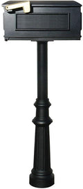 The Hanford Single Mailbox Post System with Ornate Base, Mailboxes Sold Separately