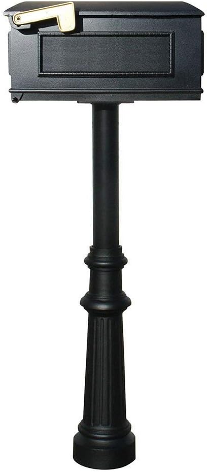 The Hanford Single Mailbox Post System with Ornate Base, Mailboxes Sold Separately