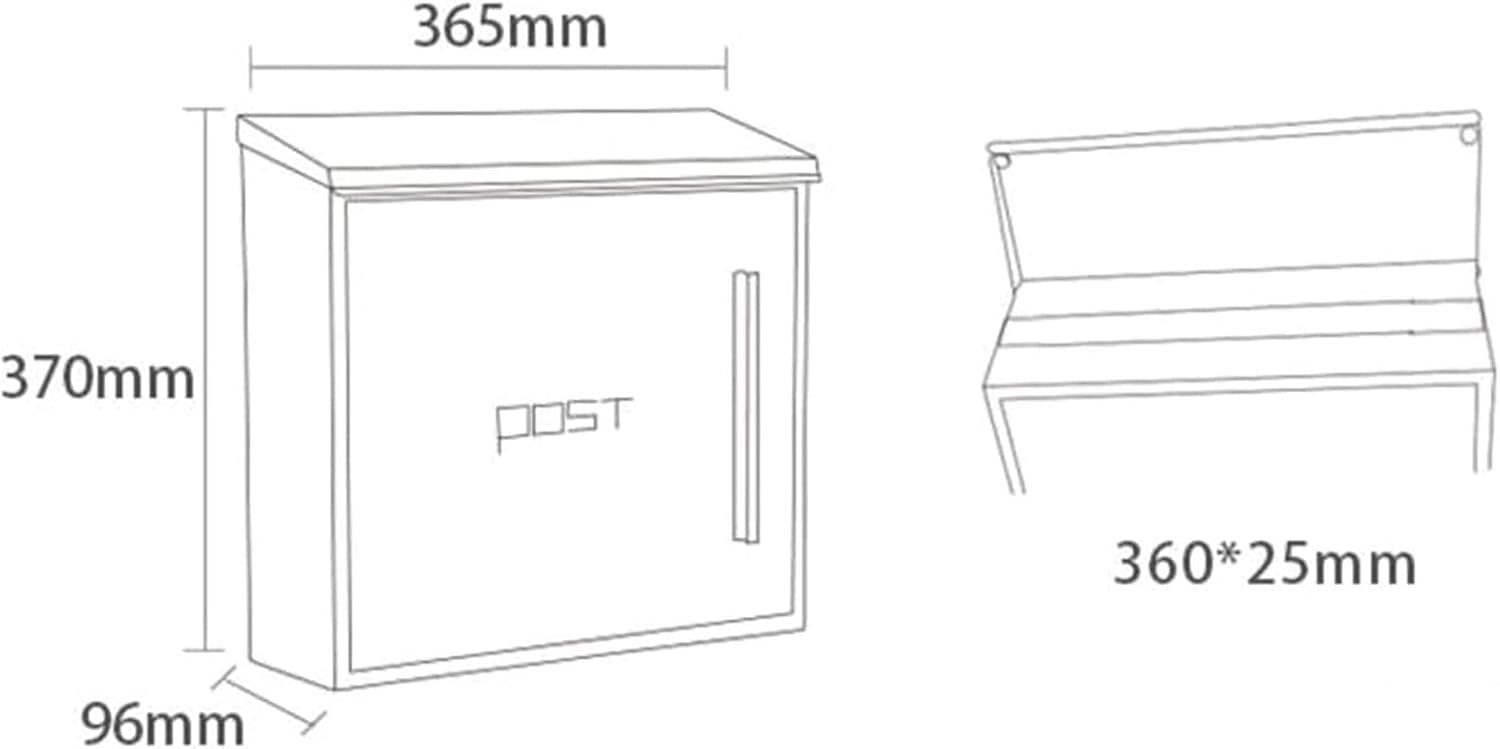 Mailboxes for Outside Wall Mounted Mailbox with Handle Post Box Stainless Steel Drop Box Outdoor Decorative Suggestion Box