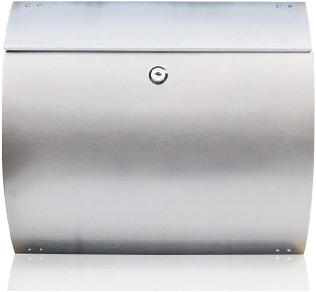 Mailbox Stainless Steel Wall-Mounted Postbox Waterproof Creative Letter Box Decoration Family Retro