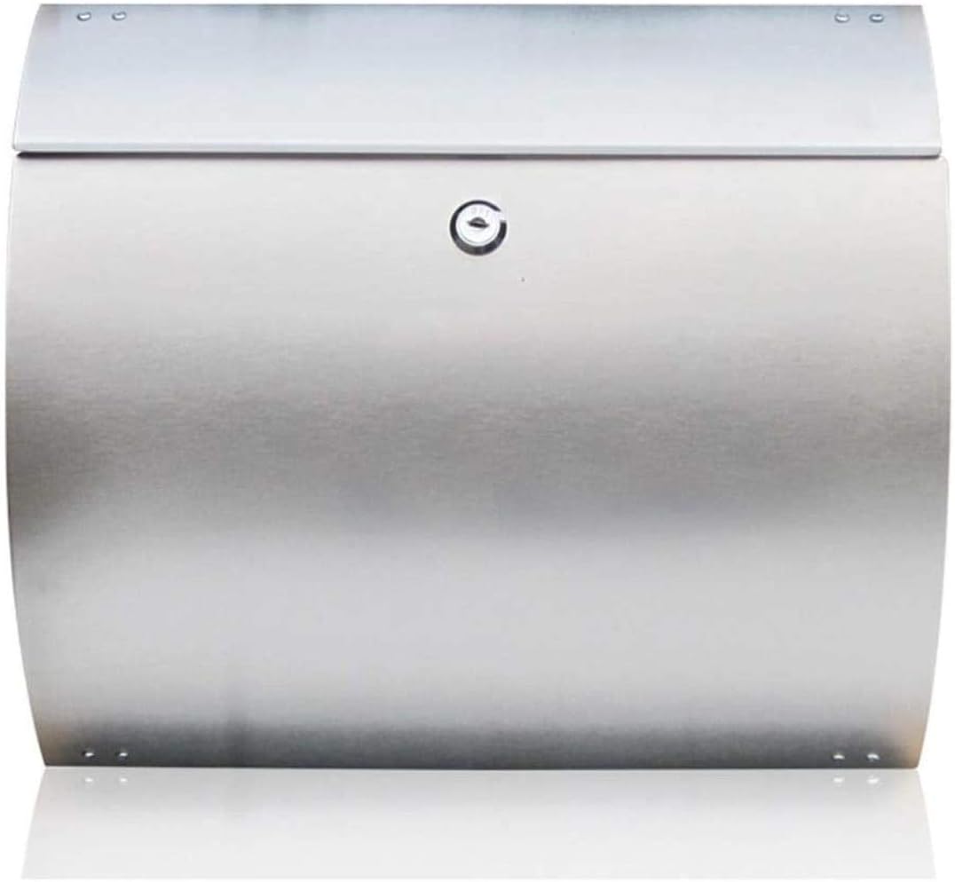 Mailbox Stainless Steel Wall-Mounted Postbox Waterproof Creative Letter Box Decoration Family Retro