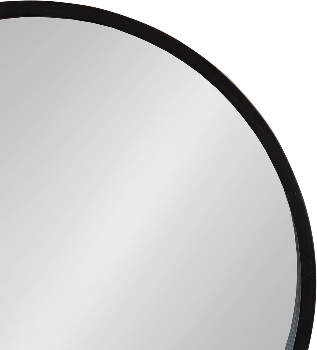 Kate and Laurel Travis Modern Round Wall Mirror Set, Set of 3, Varying Sizes, Black, Decorative Three-Piece Circle Mirror Set for Use as Bathroom Mirror Decor or Gallery Wall Mirrors