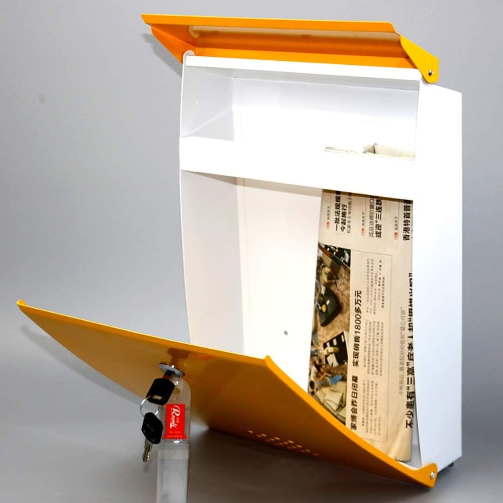 Letterboxes Mailbox Wall-Mounted Mail Boxes Community Postbox Letter Box Villa Letter Box Creative Villa Rainproof Retro Mailbox (Black) (Black)
