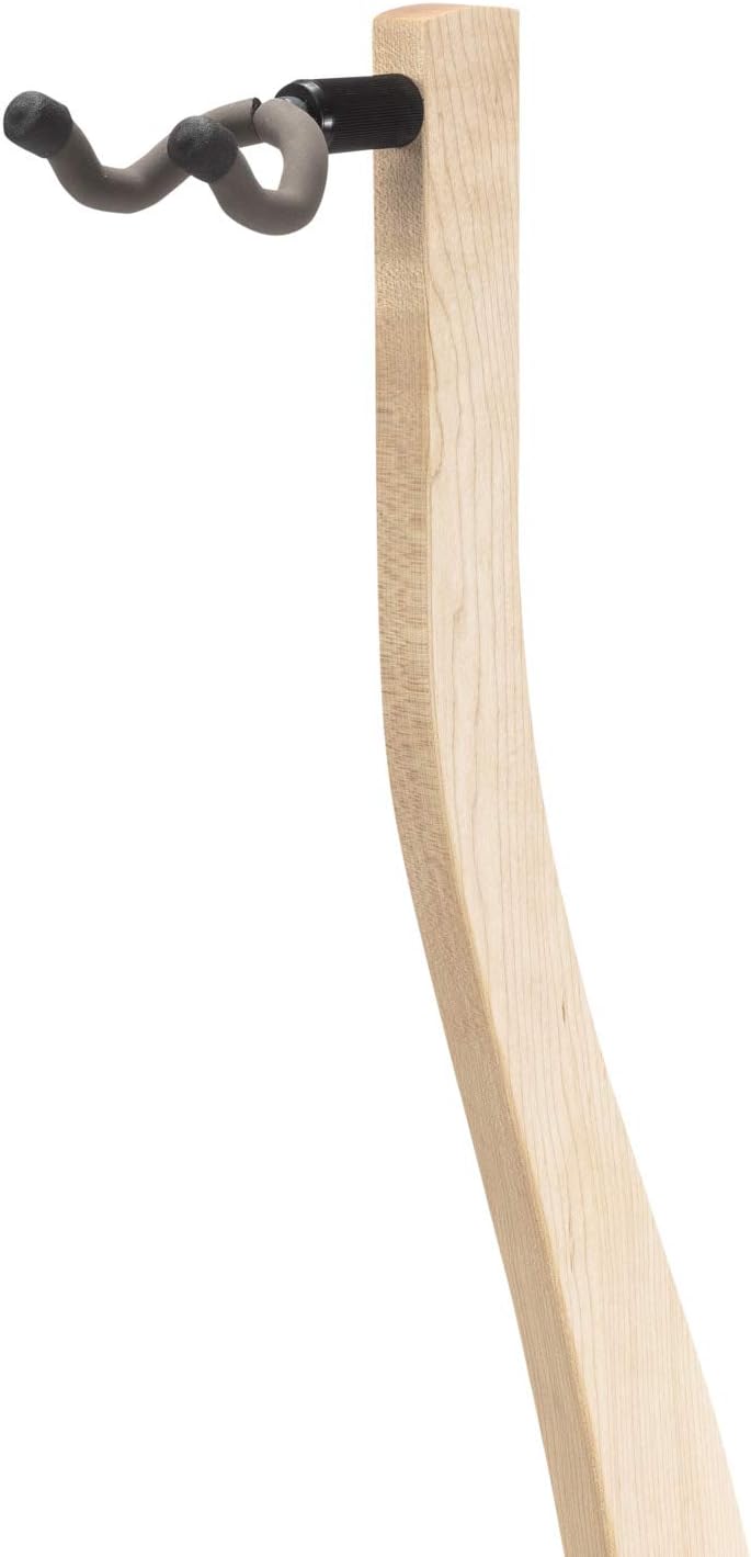 Zither Wooden Bass Guitar Stand - Handcrafted Solid Maple Wood Floor Stands Best for Electric Bass Guitars, Made in USA