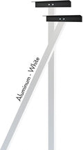 Mailbox Post/Pole - Post Mounted Mailbox - Metal Mailbox Post - Modern Minimalist Design - Type 4 (Angled, Aluminum - White)
