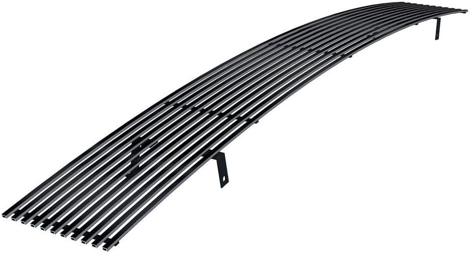 APS Compatible with Nissan Pickup 1986-1997 Main Upper Stainless Steel Black 8x6 Horizontal Billet Front Grill Grille Insert N85230J