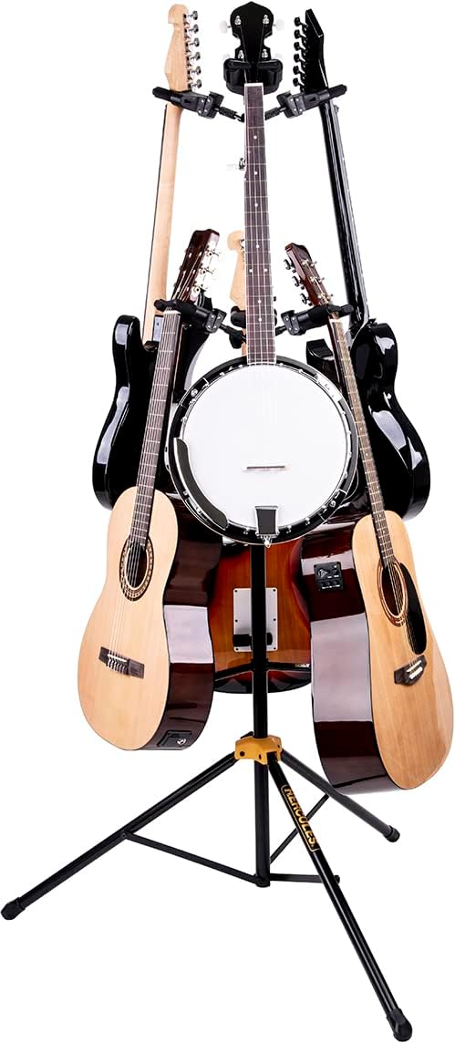 Hercules GS526BPLUS Auto Grip 6 Guitar Stand,Black