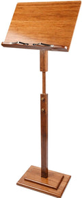 Music Stand with Phone Holder Microphone Holder, Two-in-one Dual-use Bamboo Book Stand, Sheet Music Stand with Violin Hanger, Suitable for Various Performance Scenes,Wood-17 * 45 * 75cm