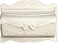 Cast Aluminum Horizontal Wall Mount Mailbox, Outdoor Metal Letter Delivery Box for Newspaper & Secure Post(White)