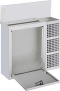 Metal Mailbox, Locking Wall Mount Mailboxes, Mail Box with Newspaper Tube, Galvanized Steel Mail Boxes, with 2 Keys(White)