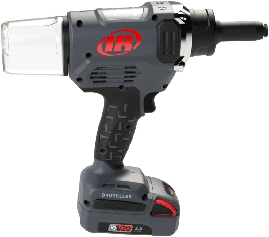 Ingersoll Rand V3121 20V Cordless Blind Rivet Tool, 1' Stroke, 4500lb Pulling Force, 1/4' Rivet Diameter, Bare Tool