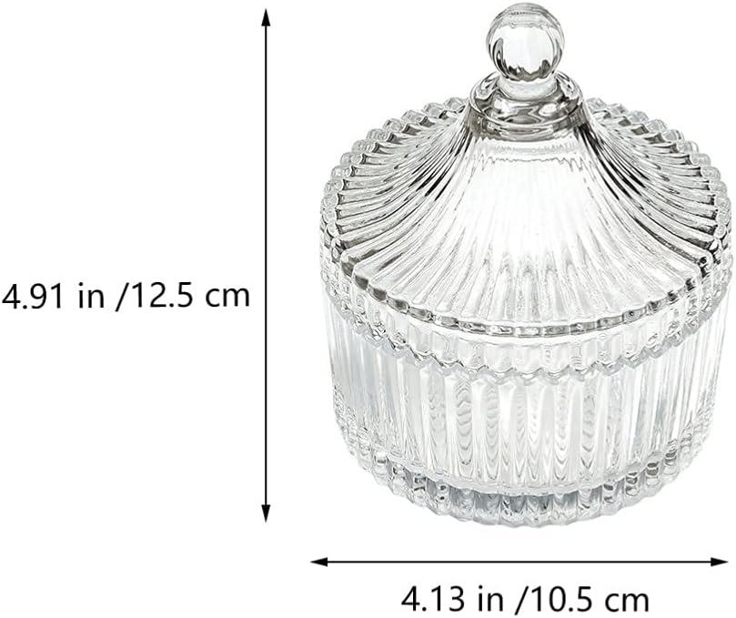 Fruit Basket 2Pcs Crystal Glass Candy Cup Creative Living Room Candy Jar Dried Fruit Plate Sugar Bowl Fruit Bowl with Lid Fruit Cup Snack Box Fruit Bowl/Fruit Bowls Jars