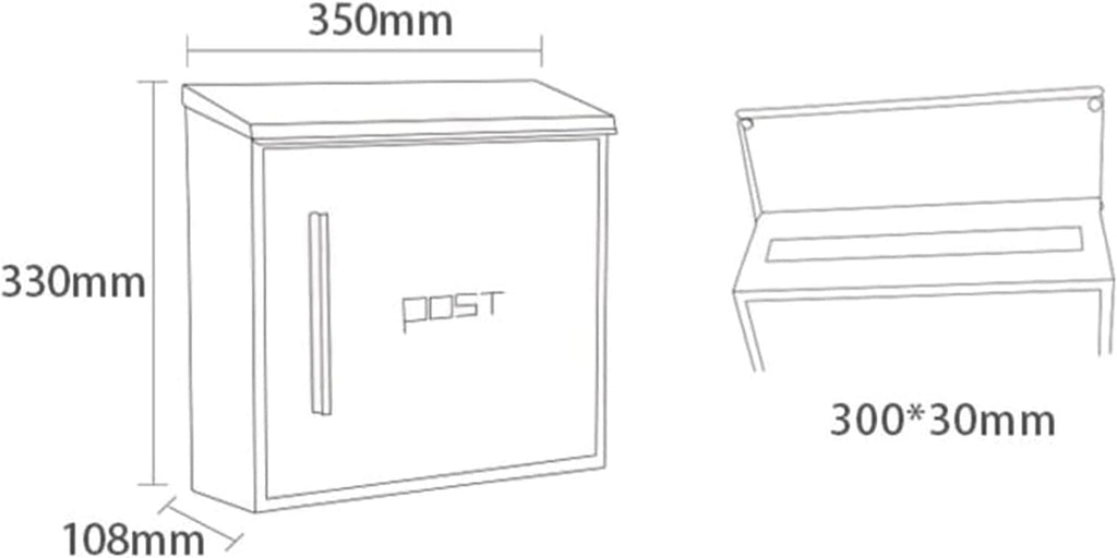 Mailboxes for Outside Wall Mounted Mailbox with Handle Post Box Stainless Steel Drop Box Outdoor Decorative Suggestion Box