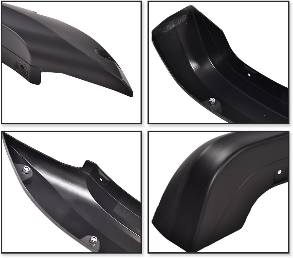 ALLGOOD Fender Flares Compatible with Nissan Titan 2004-2015 w/o Bedside Lockbox Front & Rear Smooth Black Wheel Cover Protector Pocket Rivet Bolt Style 4pcs F81Z16006AA 5C3Z16006AA