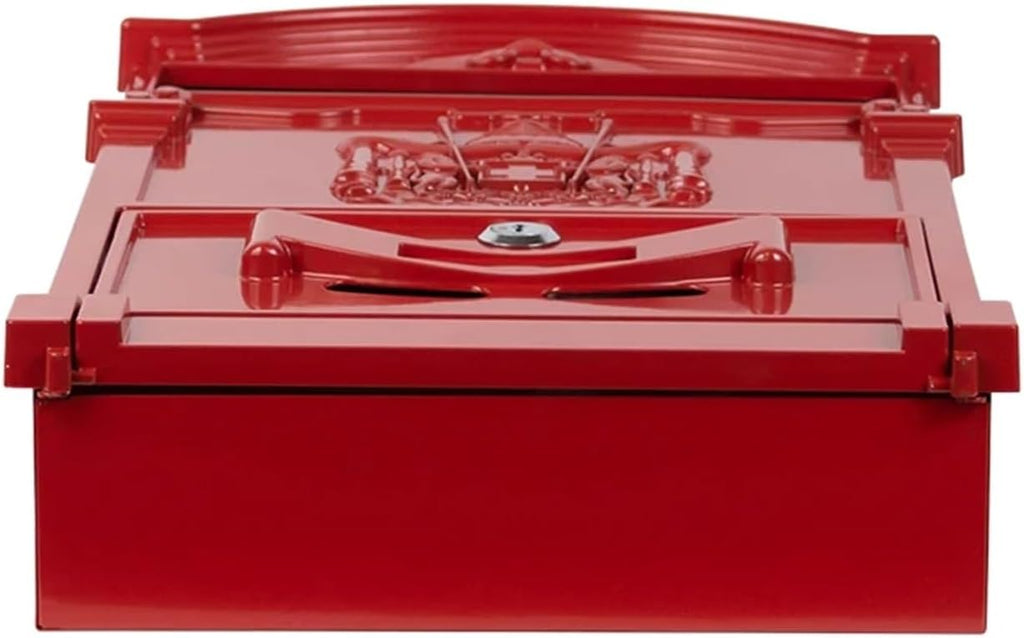 letterbox Wall Mount Locking Vintage Lockable Metal Mailboxe Large Capacity Postbox Security Mail Box for Receiving Mail