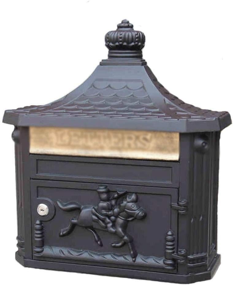 Outdoor Mailbox Retro Aluminum Wall Mounted Mail Box Post Box Secure Letterbox Outside Mailboxes