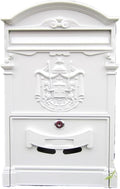 letterbox Wall Mount Locking Vintage Lockable Metal Mailboxe Large Capacity Postbox Security Mail Box for Receiving Mail
