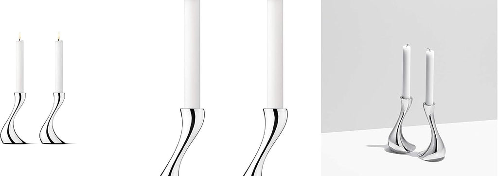 Georg Jensen Cobra Small Candle Holder Set of 2