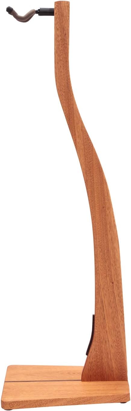 Zither Wooden Guitar Stand - Handcrafted Solid Mahogany Wood Floor Stands Best for Acoustic, Electric and Classical Guitars, Made in USA