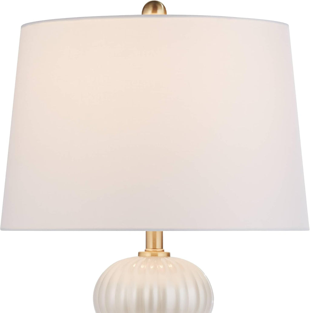 Possini Euro Design Possini Euro Grace 30' High Pearl Fluted White Glass Table Lamp