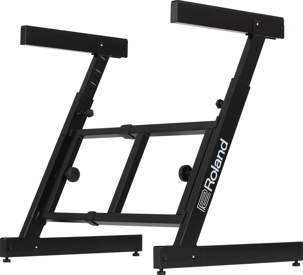 Roland KS-11Z Keyboard Stand | Heavy-Duty Z-Stand with Wide Adjustment Range for 88-Note Stage Pianos & Other Keyboards | Foldable Padded Support Arms | Easy Transport & Storage