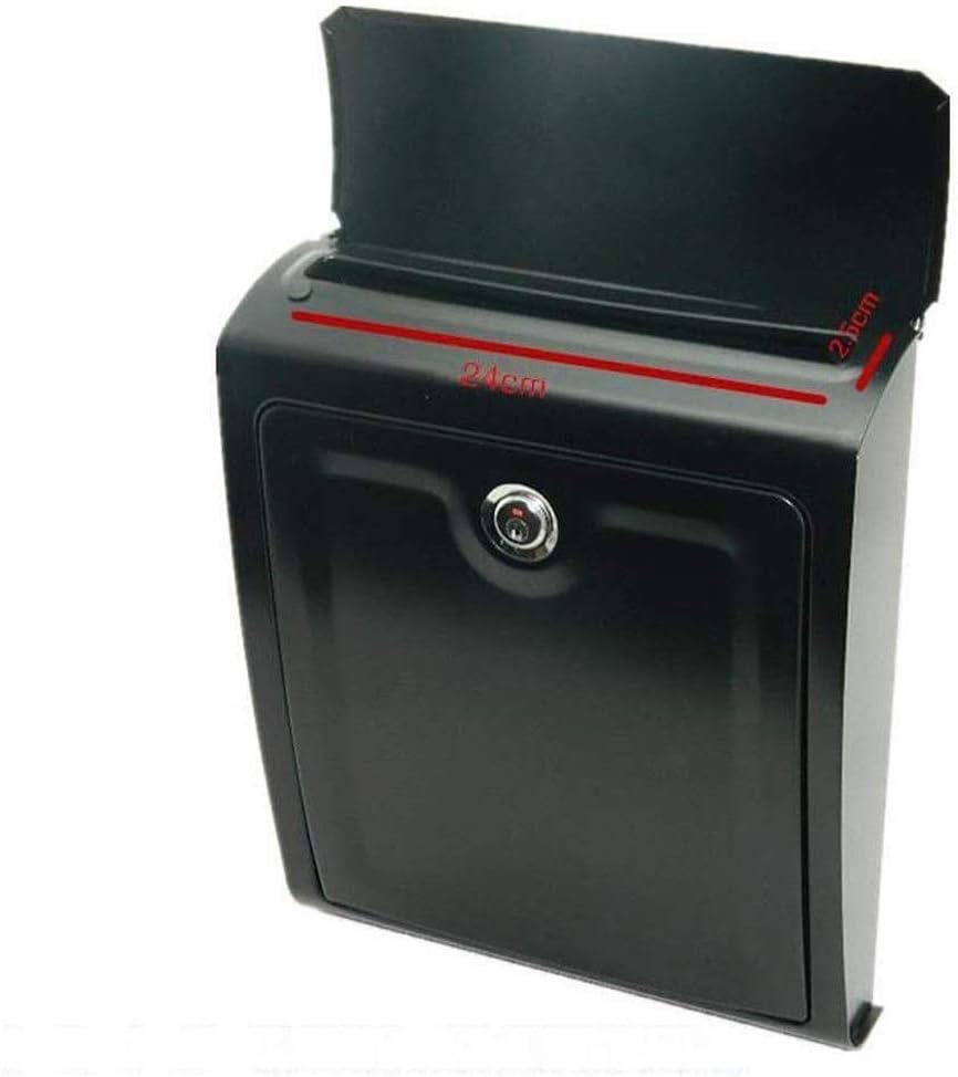 Outdoor Wall-Mounted Lockable Mailbox, Waterproof Post Box, Galvanized Sheet, 28x10x35cm