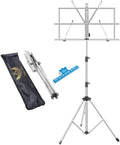 Music Stand Portable Music Stands Metal Music Holder Height Adjustable 66-160cm Sheet Music Stands for Guitar and Violin Players More Stable