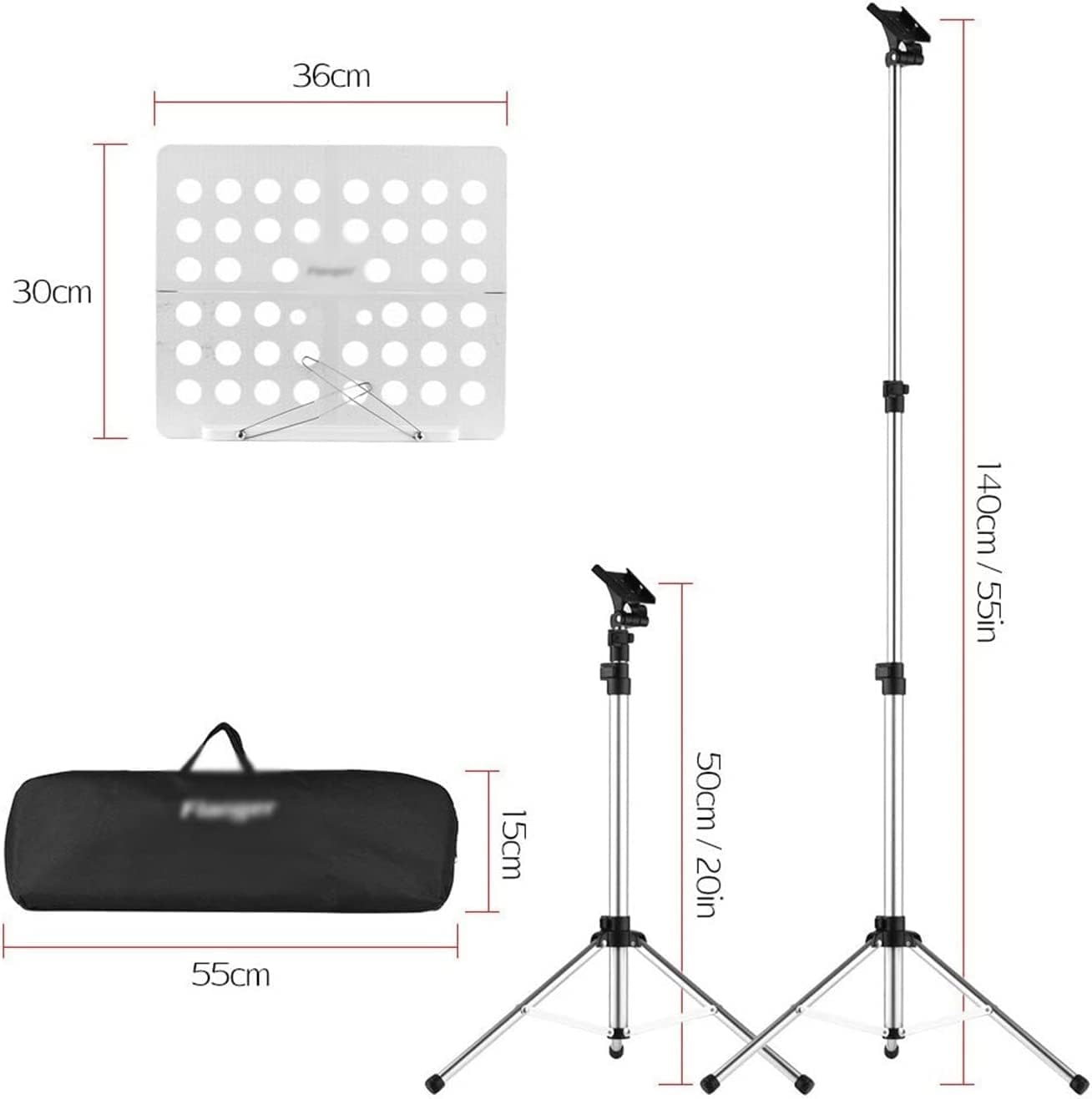 Music Stands Aluminum Alloy Portable Music Holder Adjustable Height Sheet Music Stands for Violin Guitar Home Book Holder，B