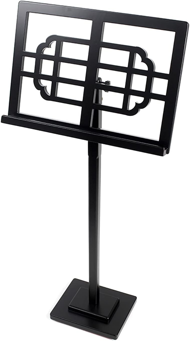 Music Stand Professional Wooden Orchestra Sheet Music Stand Angle Adjustable Laptop Stand - Portable Violin Guitar Music Book Holder Book Stand (Color : Red Size : B) (Black A)